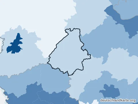 Vorschau: Bevölkerungsdichte vom Landkreis Birkenfeld