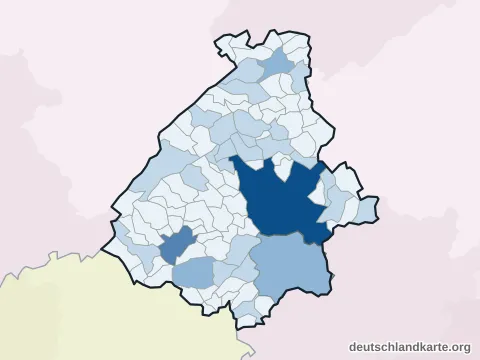 Vorschau: Einwohnerkarte vom Landkreis Birkenfeld