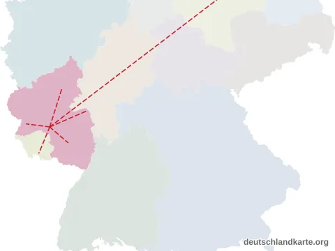 Vorschau: Entfernungskarte vom Landkreis Birkenfeld