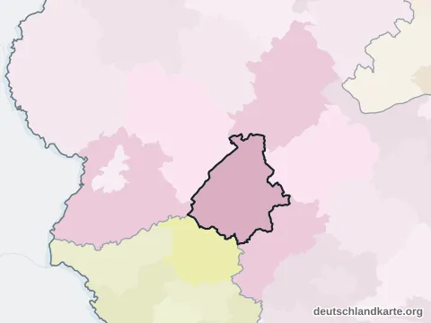 Vorschau: Nachbarkreiskarte vom Landkreis Birkenfeld