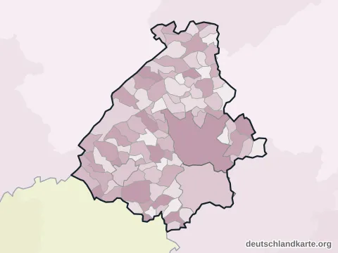 Vorschau: Ortskarte vom Landkreis Birkenfeld