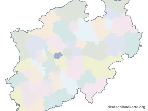 Vorschau: Karte im Bundesland von der kreisfreien Stadt Bochum