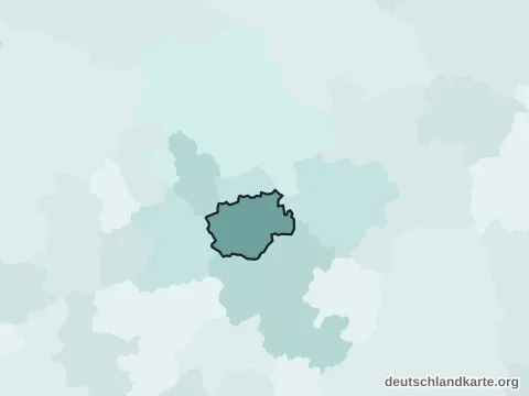 Vorschau: Nachbarkreiskarte von der kreisfreien Stadt Bochum