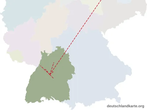 Vorschau: Entfernungskarte vom Landkreis Böblingen