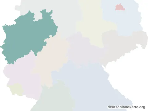 Vorschau: Lagekarte von der kreisfreien Stadt Bonn