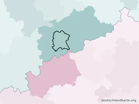 Vorschau: Nachbarkreiskarte von der kreisfreien Stadt Bonn
