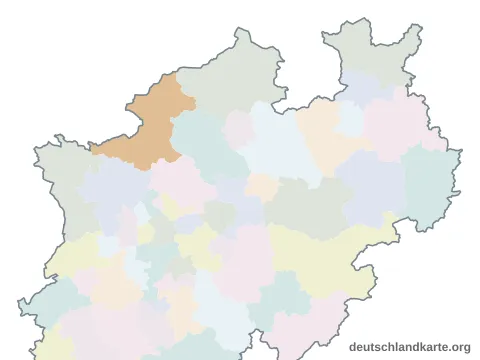 Karte: Kreis Borken in Nordrhein-Westfalen