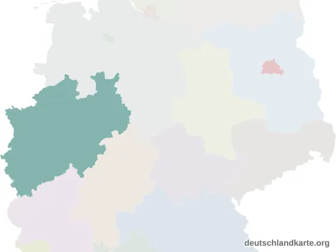Vorschau: Lagekarte von der kreisfreien Stadt Bottrop
