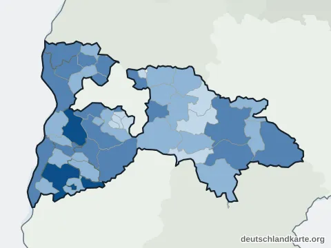 Vorschau: Einwohnerkarte vom Landkreis Breisgau-Hochschwarzwald