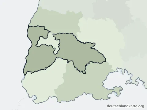 Vorschau: Nachbarkreiskarte vom Landkreis Breisgau-Hochschwarzwald