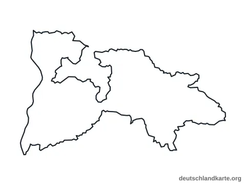 Vorschau: Umrisskarte vom Landkreis Breisgau-Hochschwarzwald