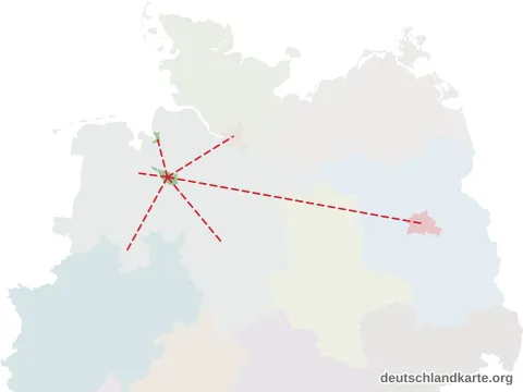 Entfernungskarte: Kreisfreie Stadt Bremen