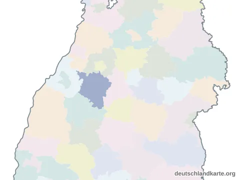 Karte: Landkreis Calw in Baden-Württemberg