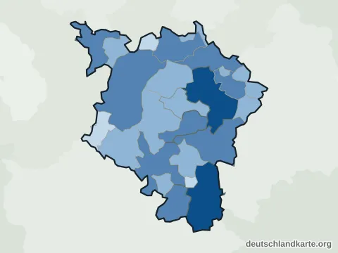 Vorschau: Einwohnerkarte vom Landkreis Calw