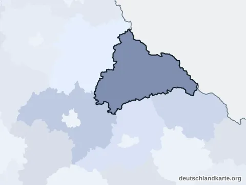 Vorschau: Nachbarkreiskarte vom Landkreis Cham