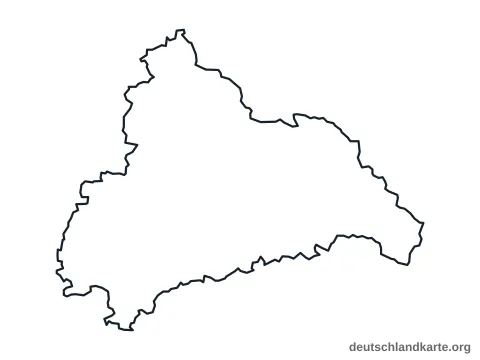 Vorschau: Umrisskarte vom Landkreis Cham