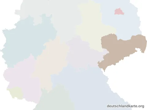 Vorschau: Lagekarte von der kreisfreien Stadt Chemnitz