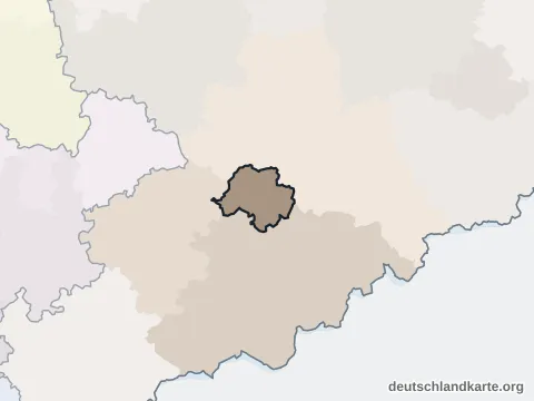 Vorschau: Nachbarkreiskarte von der kreisfreien Stadt Chemnitz