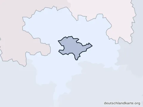 Vorschau: Nachbarkreiskarte von der kreisfreien Stadt Coburg