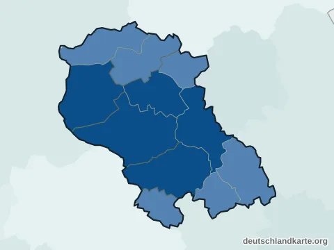 Vorschau: Einwohnerkarte vom Kreis Coesfeld