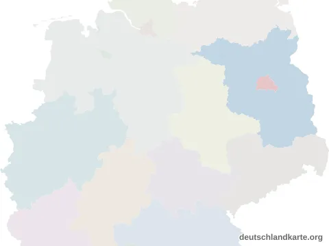 Vorschau: Lagekarte von der kreisfreien Stadt Cottbus