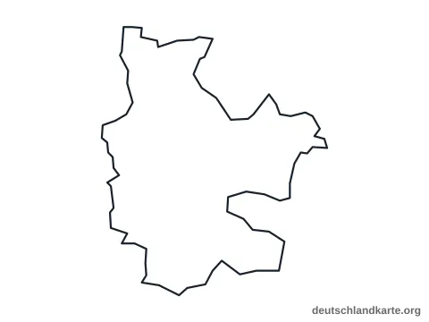 Vorschau: Umrisskarte von der kreisfreien Stadt Cottbus