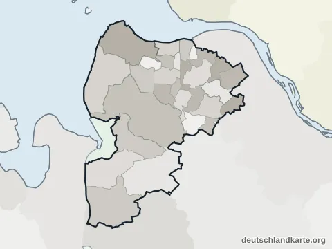 Vorschau: Ortskarte vom Landkreis Cuxhaven