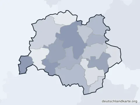 Vorschau: Ortskarte vom Landkreis Dachau