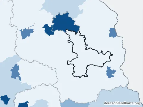 Vorschau: Bevölkerungsdichte vom Landkreis Dahme-Spreewald