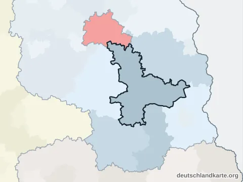 Vorschau: Nachbarkreiskarte vom Landkreis Dahme-Spreewald