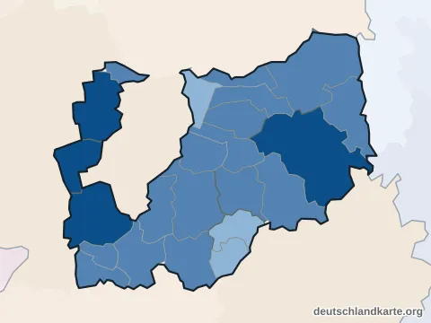 Vorschau: Einwohnerkarte vom Landkreis Darmstadt-Dieburg