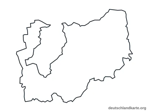 Vorschau: Umrisskarte vom Landkreis Darmstadt-Dieburg