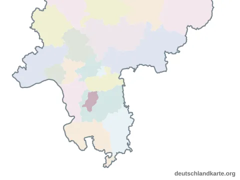 Vorschau: Karte im Bundesland von der kreisfreien Stadt Darmstadt