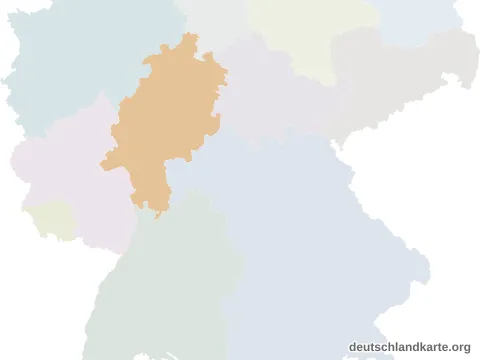Vorschau: Lagekarte von der kreisfreien Stadt Darmstadt