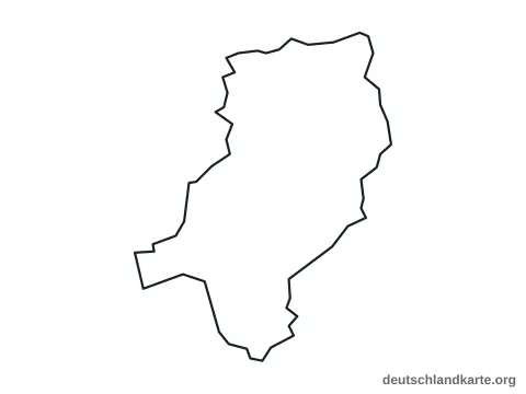 Vorschau: Umrisskarte von der kreisfreien Stadt Darmstadt