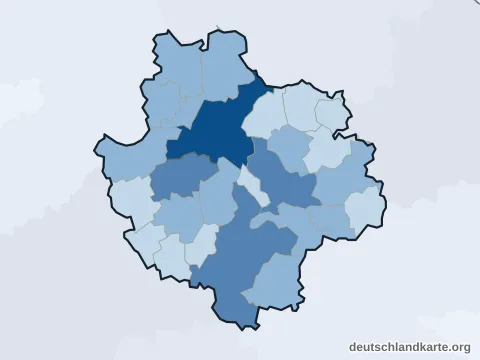 Vorschau: Einwohnerkarte vom Landkreis Deggendorf