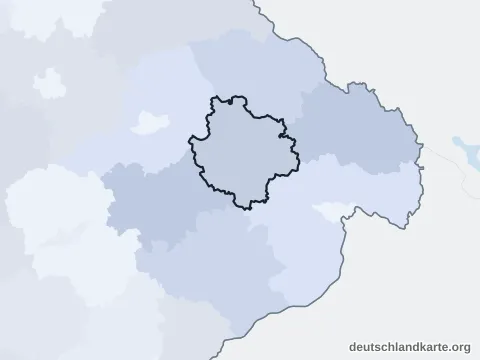 Vorschau: Nachbarkreiskarte vom Landkreis Deggendorf