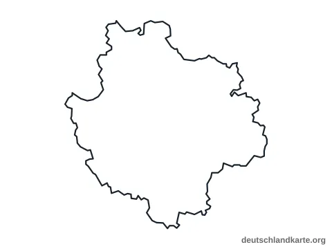 Vorschau: Umrisskarte vom Landkreis Deggendorf