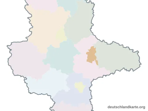 Vorschau: Karte im Bundesland von der kreisfreien Stadt Dessau-Roßlau