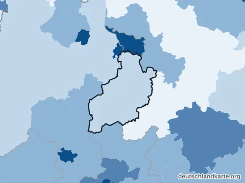 Vorschau: Bevölkerungsdichte vom Landkreis Diepholz