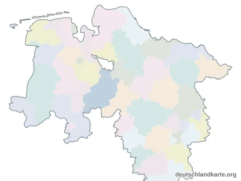 Vorschau: Karte im Bundesland vom Landkreis Diepholz