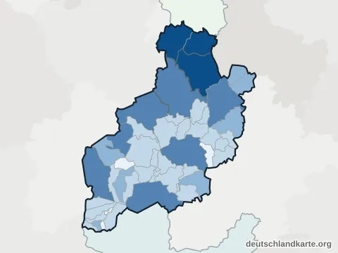 Vorschau: Einwohnerkarte vom Landkreis Diepholz