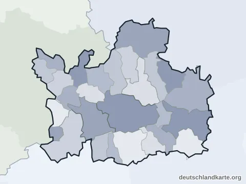 Vorschau: Ortskarte vom Landkreis Dillingen a.d.Donau