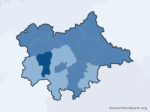 Vorschau: Einwohnerkarte vom Landkreis Dingolfing-Landau