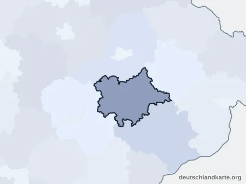 Vorschau: Nachbarkreiskarte vom Landkreis Dingolfing-Landau