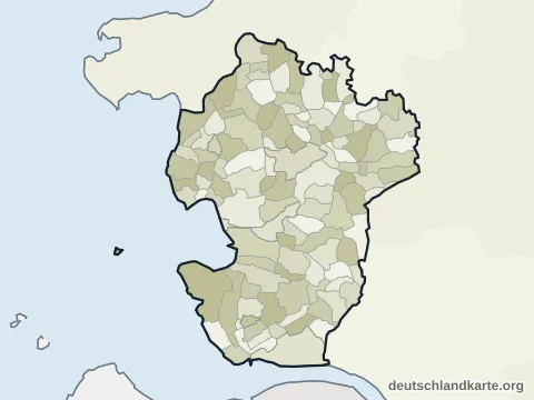 Vorschau: Ortskarte vom Kreis Dithmarschen