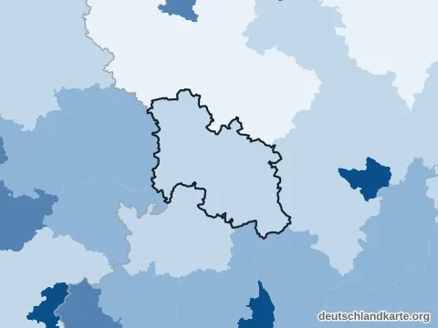 Vorschau: Bevölkerungsdichte vom Landkreis Donau-Ries