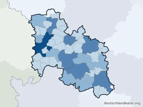 Vorschau: Einwohnerkarte vom Landkreis Donau-Ries