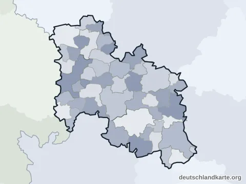 Vorschau: Ortskarte vom Landkreis Donau-Ries