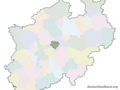 Vorschau: Karte im Bundesland von der kreisfreien Stadt Dortmund